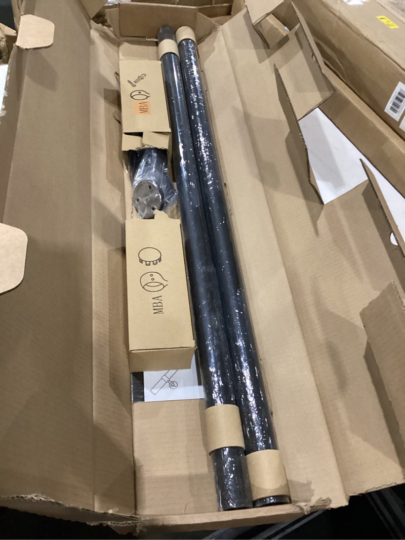 Condition photo showing Good Condition for rothley 6.6 ft industrial handrails for indoor stairs: modern staircase handrails wall mount stair handrail 1.6" round sturdy pipe hand railings for steps matt black powder coat stairway railing 6.6ft matt black