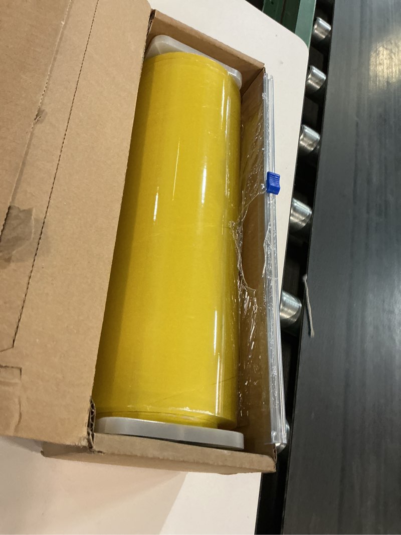Condition photo showing Good Condition for plastic food wrap thick enough for daily use stronger for comercial use durable with slide cutter 12"wide 2000 feet long home and commercial use food service 12"x2000 ft