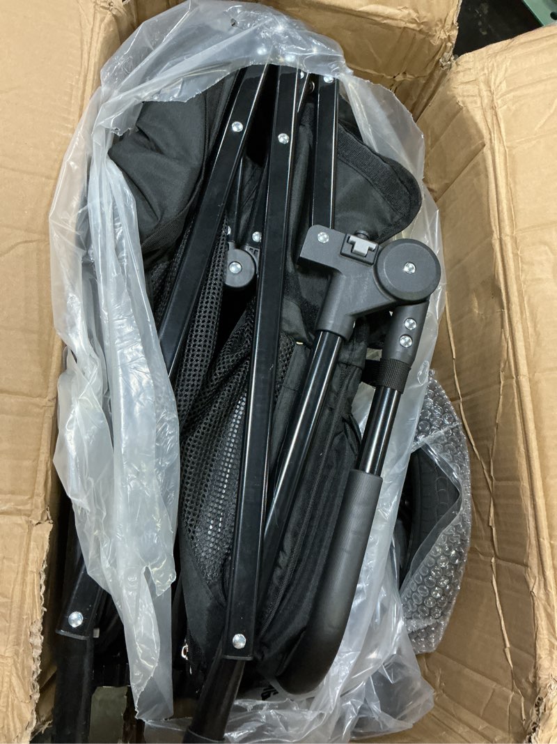 Condition photo showing Good Condition for 4 seater wagon stroller for kids, collapsible wagon stroller with removable canopy, foldable stroller wagon with seat and storage pocket for baby toddlers black
