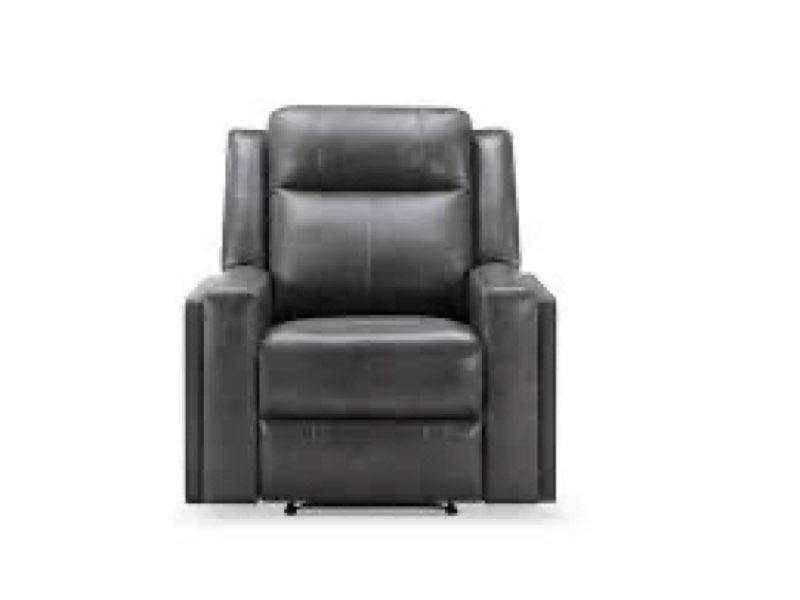 Abbyson home #: UE-M467-GRY-1 rhodes top grin leather recliner grau 