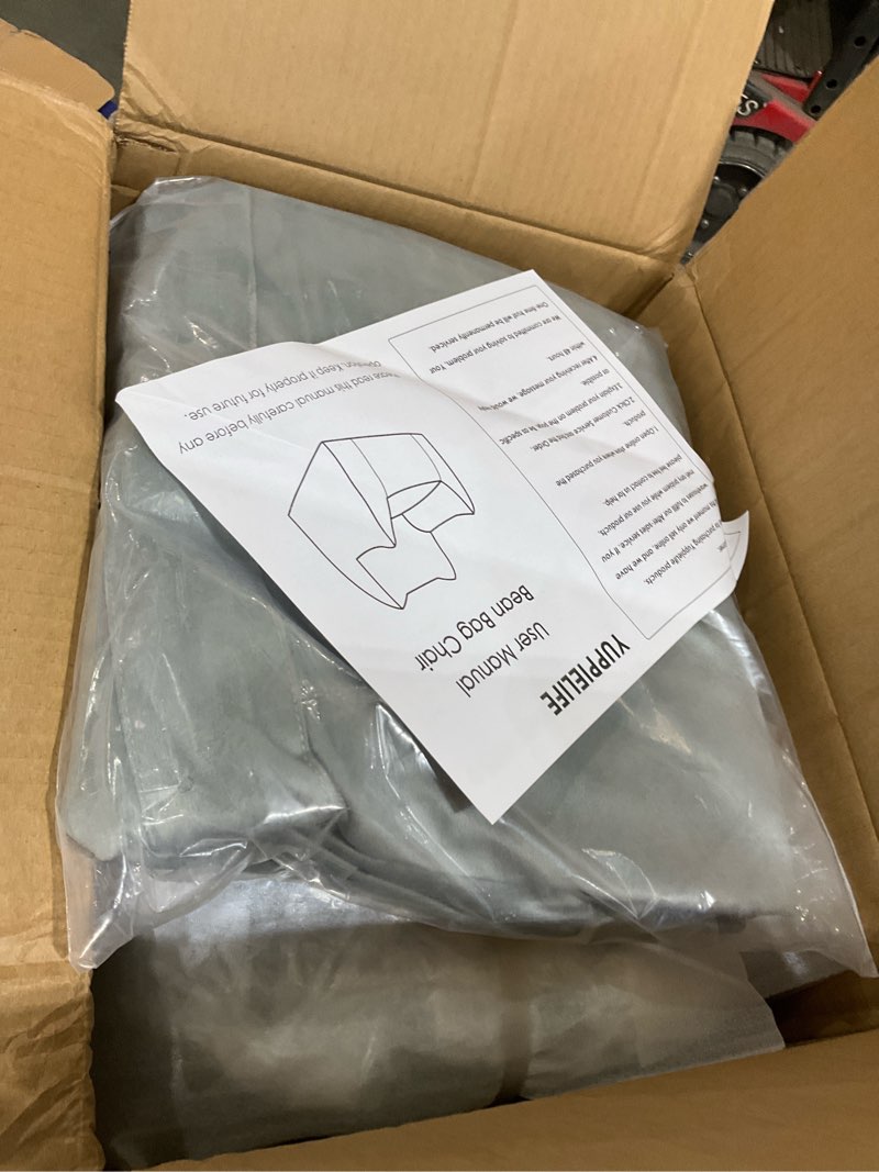 Condition photo showing Good Condition for YuppieLife Large Foam Filled Bean Bag Chairs for Kids Teenagers Adults Living Room Gaming Relaxing 4F Machine Washable Lazy Sofa?Silver Grey