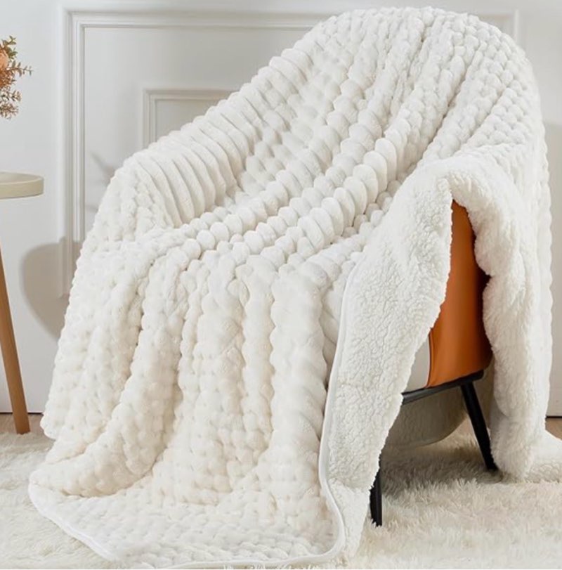 Uttermara Fleece Weighted Blanket for Adults Queen Size 20lbs, Soft Sherpa Weighted Blankets for Sle