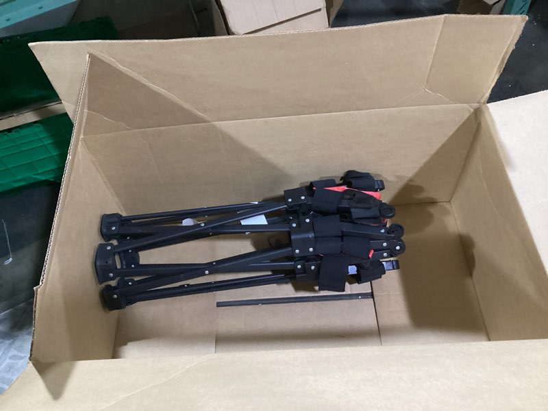 Condition photo showing As Is for FitNexus 42" Foldable Mini Trampoline- 450lb Capacity Fitness Rebounder w/3-Level Adjustable T-Bar, Adults Workout Trampoline, Non-Slip Pad | Foldable Design for Home/Gym Black Red