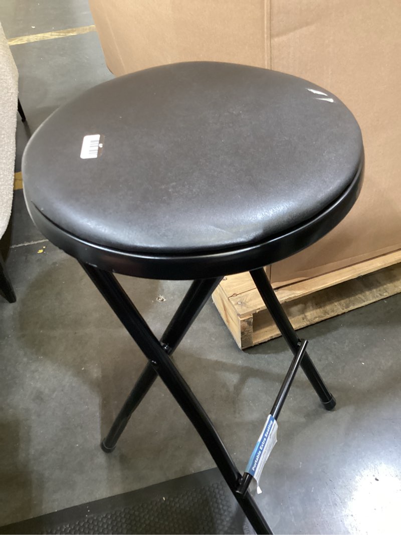 Condition photo showing As Is for peakform vinyl folding stool black