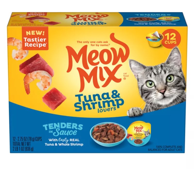 Meow Mix Tender Favorites Wet Cat Food All Ages - Tuna, Shrimp, Variety (BEST BY FEB 01/2027)
