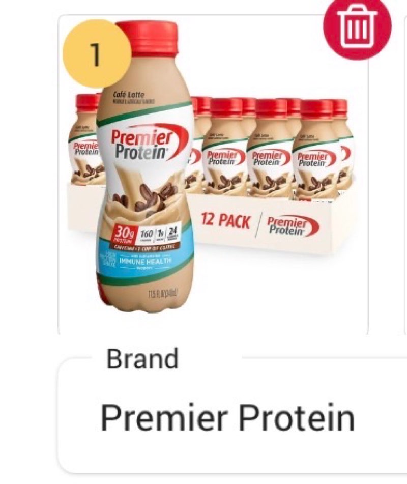 Premier Protein Shake  Cafe Latte  30g Protein  11.5 fl oz  12 Ct ( BB: 10/Dec/2025)