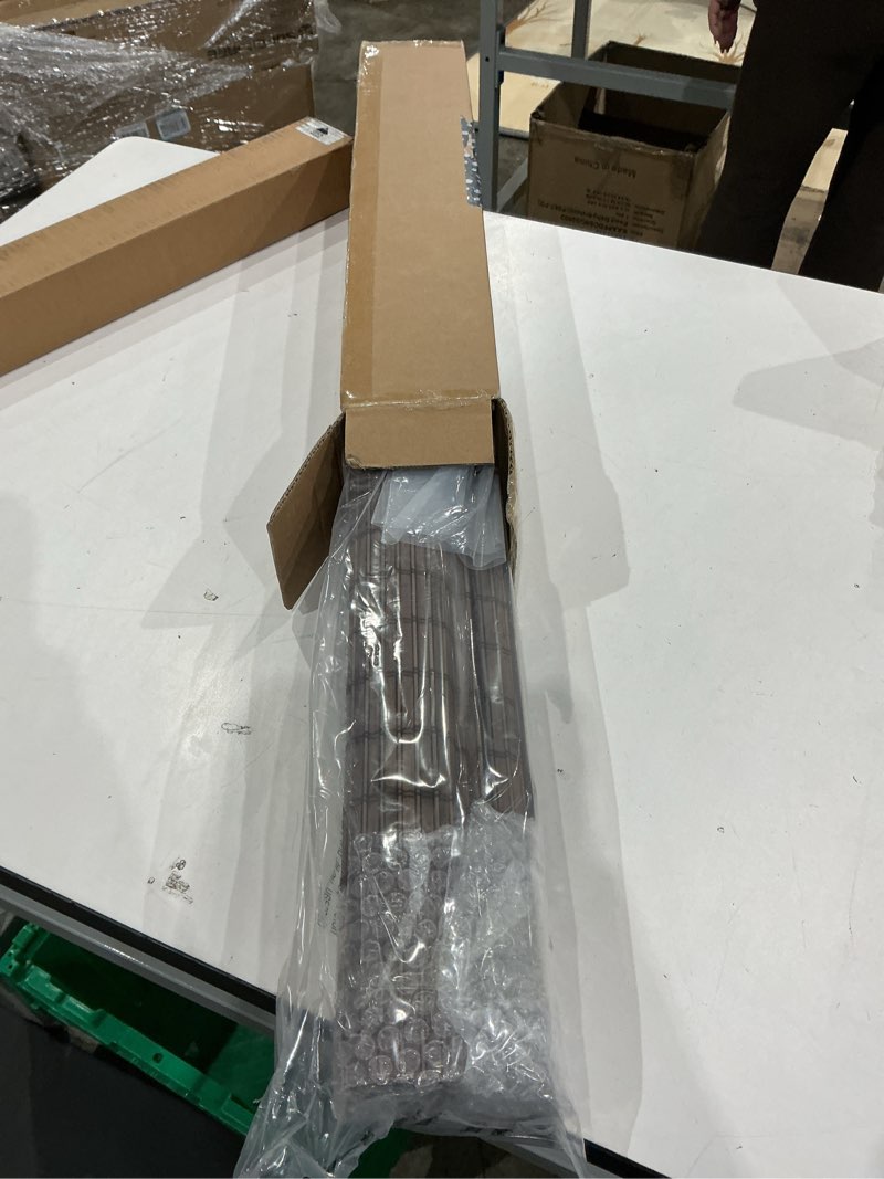 Condition photo showing Good Condition for lazblinds no-drill cordless roman shade - light filtering natural wood, easy install bamboo blind for windows 20" w x 48" h, malay umber