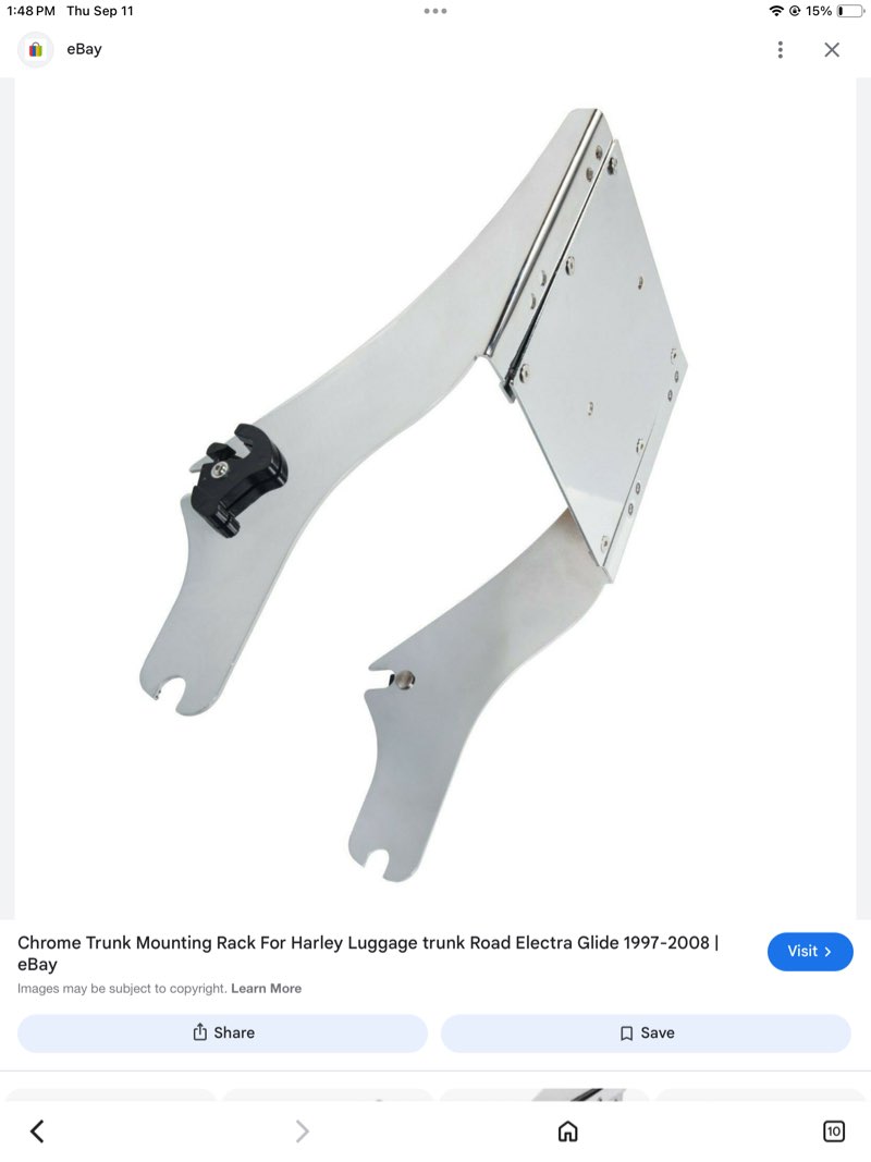 Chrome Trunk Mounting Rack For Harley Luggage trunk Road Electra Glide 1997-2008