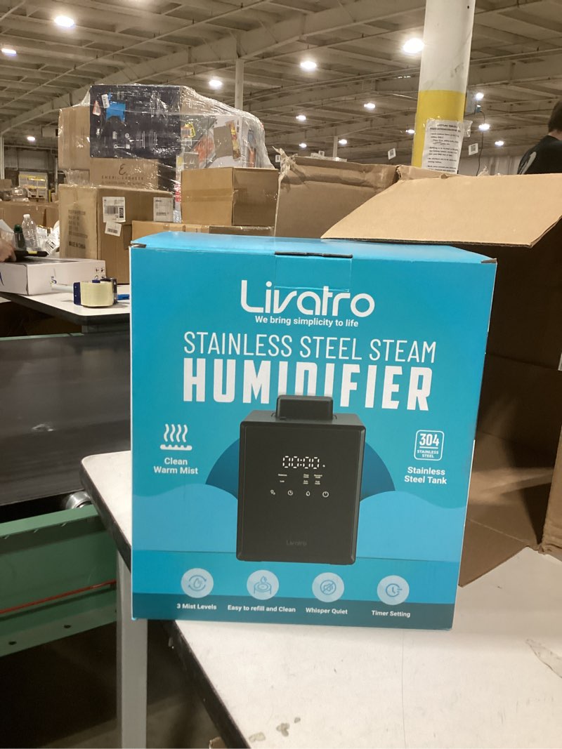 Condition photo showing New/Like New for 3L Stainless Steel Warm Mist Humidifier with Easy Clean and Warm Steam Function, Healthy Air Mist Humidifiers for Bedroom Living Room, with Sleep Mode and Auto-off Setting