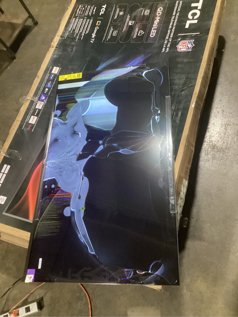 Condition photo showing As Is for screen display damaged roku smart tv 2026 – 50-inch select series, 4k qled tv – roku tv with voice remote – flat screen qled television with wi-fi for streaming live local news, sports, & movies – bluetooth headphone mode 4k qled 50\"