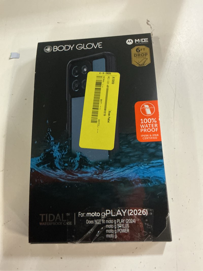 Condition photo showing New/Like New for body glove waterproof tidal phone case for motorola moto g play (2026) - black/clear