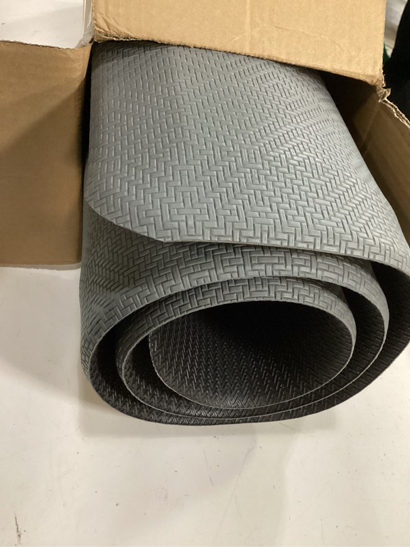 Condition photo showing Good Condition for ophanie kitchen mats for floor, 3/4 inch thick kitchen rugs, 20'' x 60'' anti fatigue standing cushioned mat, waterproof,comfort ergonomic mat for office, home, sink, grey non-slip bottom grey 60"l x 20"w x 0.8"th