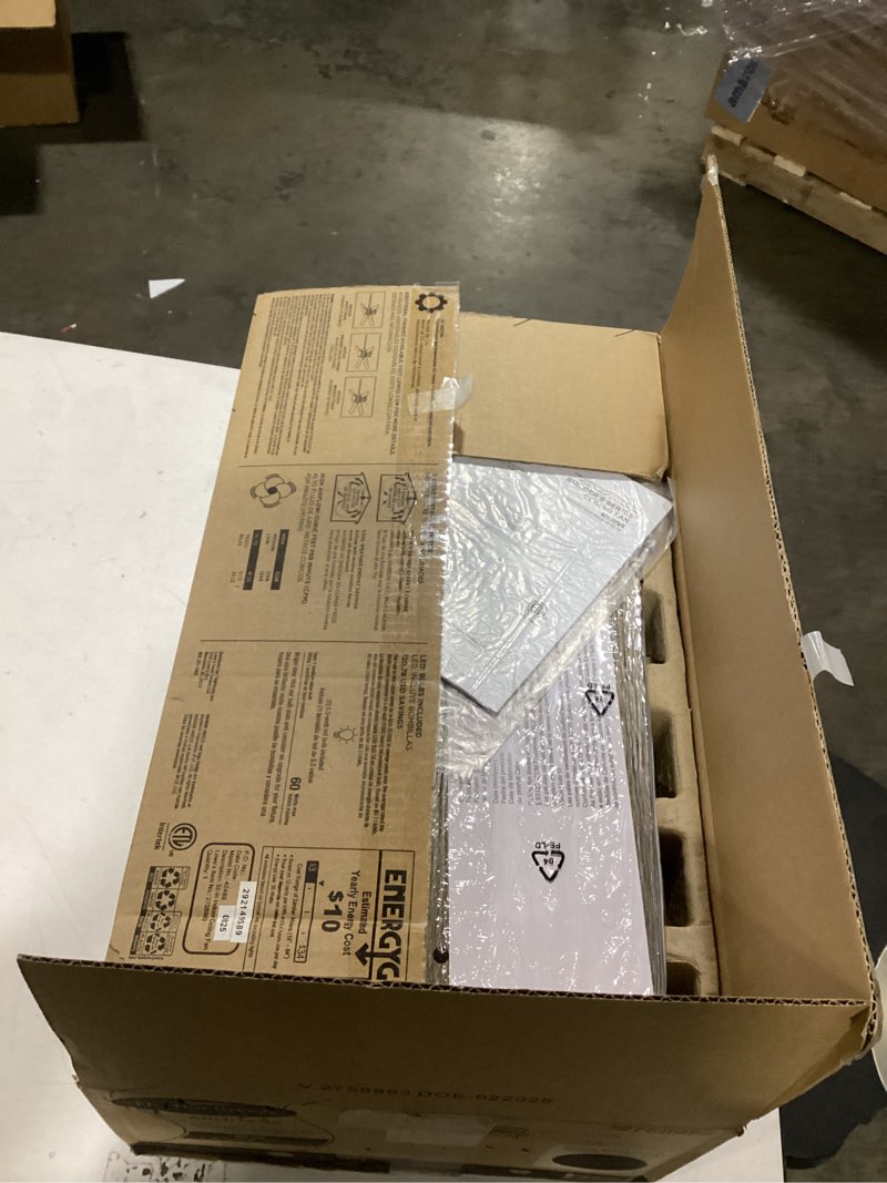 Harbor Breeze Armitage 52-in Matte Black with Black/Cocoa Blades Flush Mount Ceiling Fan With