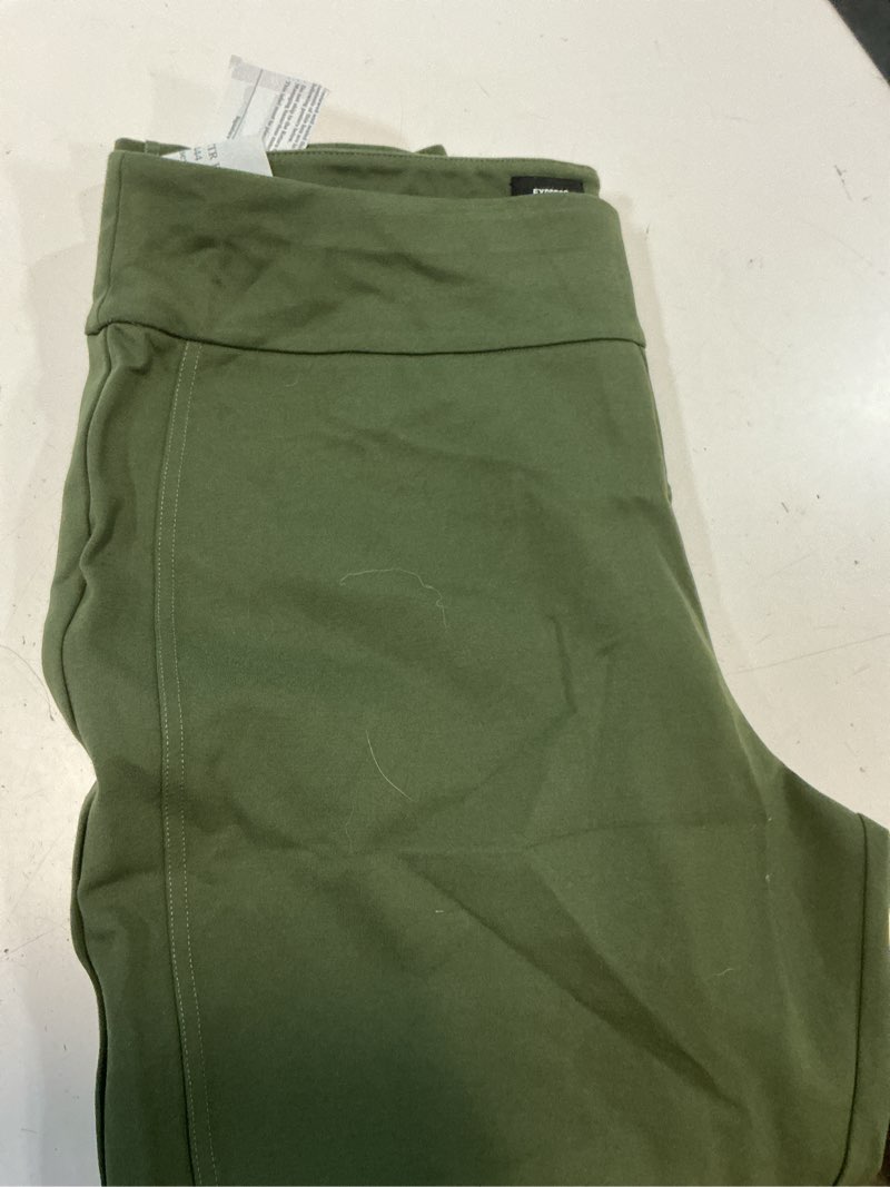 Condition photo showing Good Condition for xl olive green washable everyday performance hybrid elastic waist dress pant