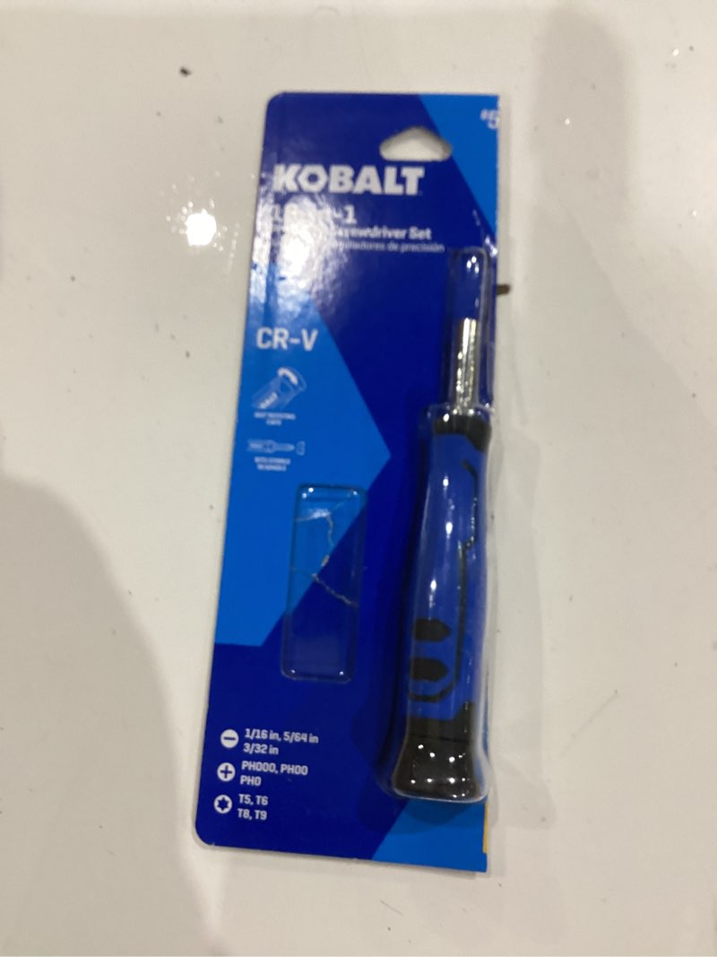 Condition photo showing As Is for kobalt 10-in-1 precision plastic handle multi-bit assorted drive screwdriver set screwdriver