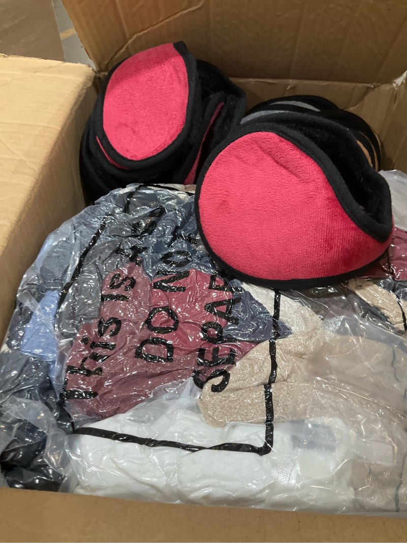 Condition photo showing Good Condition for Suhine Winter Hat Scarf Gloves Sock Earmuff Bulk Men Women Warm Fleece Knit Homeless Care Package Supplies Valentine Gift Modern Color 90