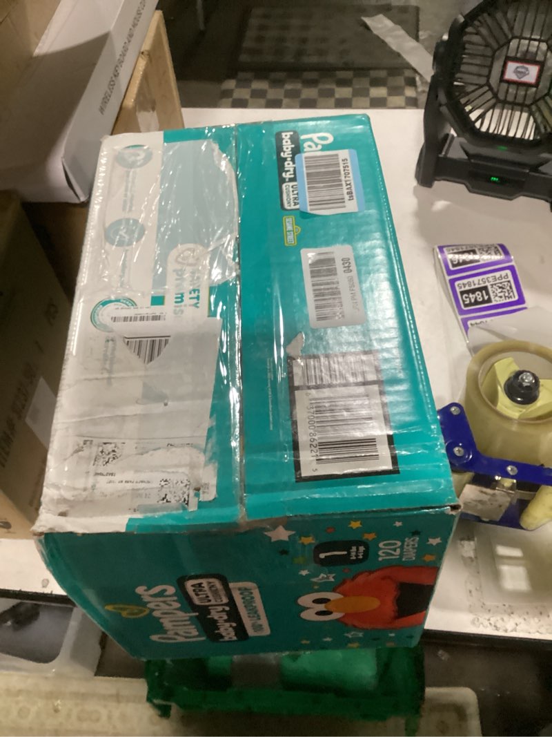 Condition photo showing New/Like New for pampers diapers - baby dry - size 1, 120 count, absorbent disposable infant diaper (packaging may vary) size 1 120