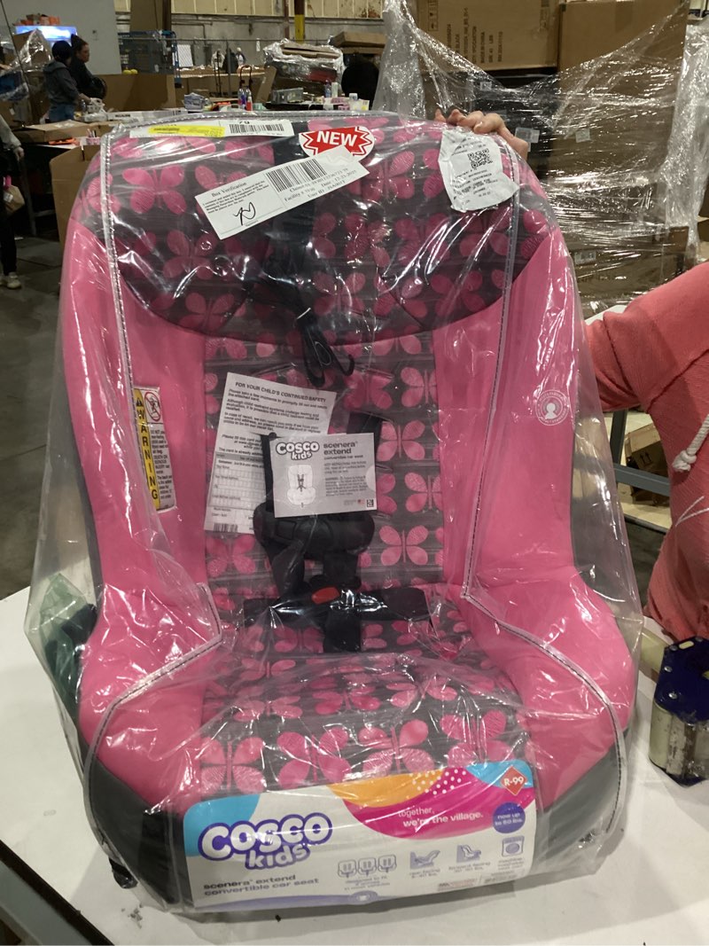 Condition photo showing Good Condition for cosco kids scenera extend infant & toddler convertible car seat, pink butterfly