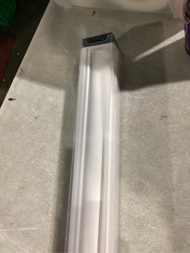 Condition photo showing Good Condition for AOSKY Light Filtering Roller Shades Cordless Blinds for Windows, Free-Stop Shades with Valance, 99% Blackout, Thermal Insulated Fabric, UV Protection, Natural Woven Blinds?39" W x 72" H, White? White 39"W x 72"H