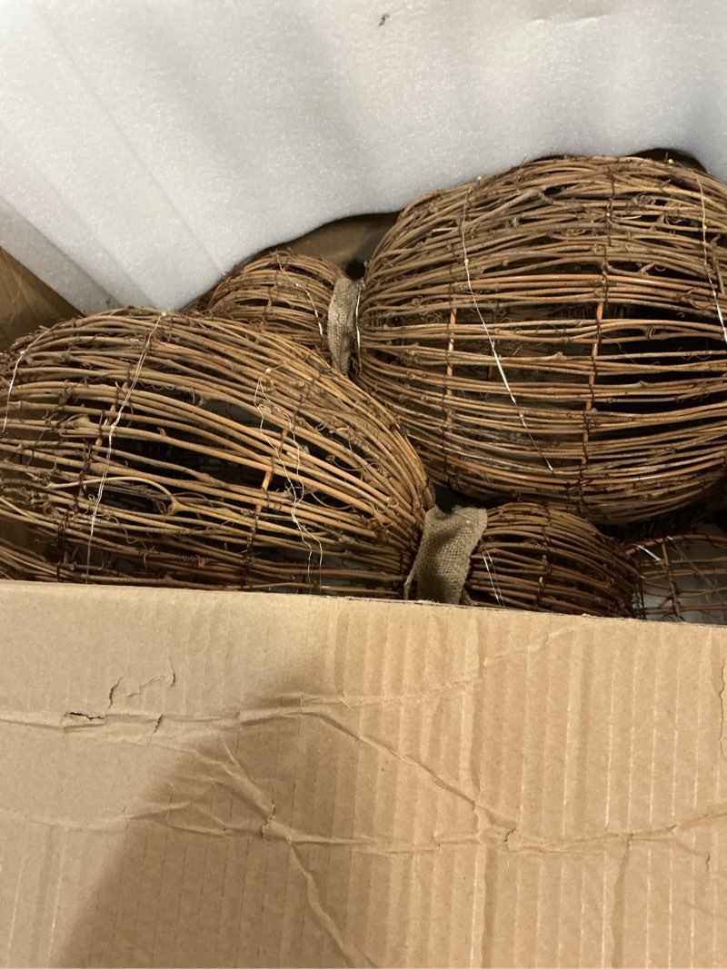 Condition photo showing Good Condition for 20 inch set of 2 easter rattan bunny decor outdoor with led lights, large bunny with bow wicker statue easter porch decoration for home indoor porch farmhouse spring decor 20 inch easter rabbit