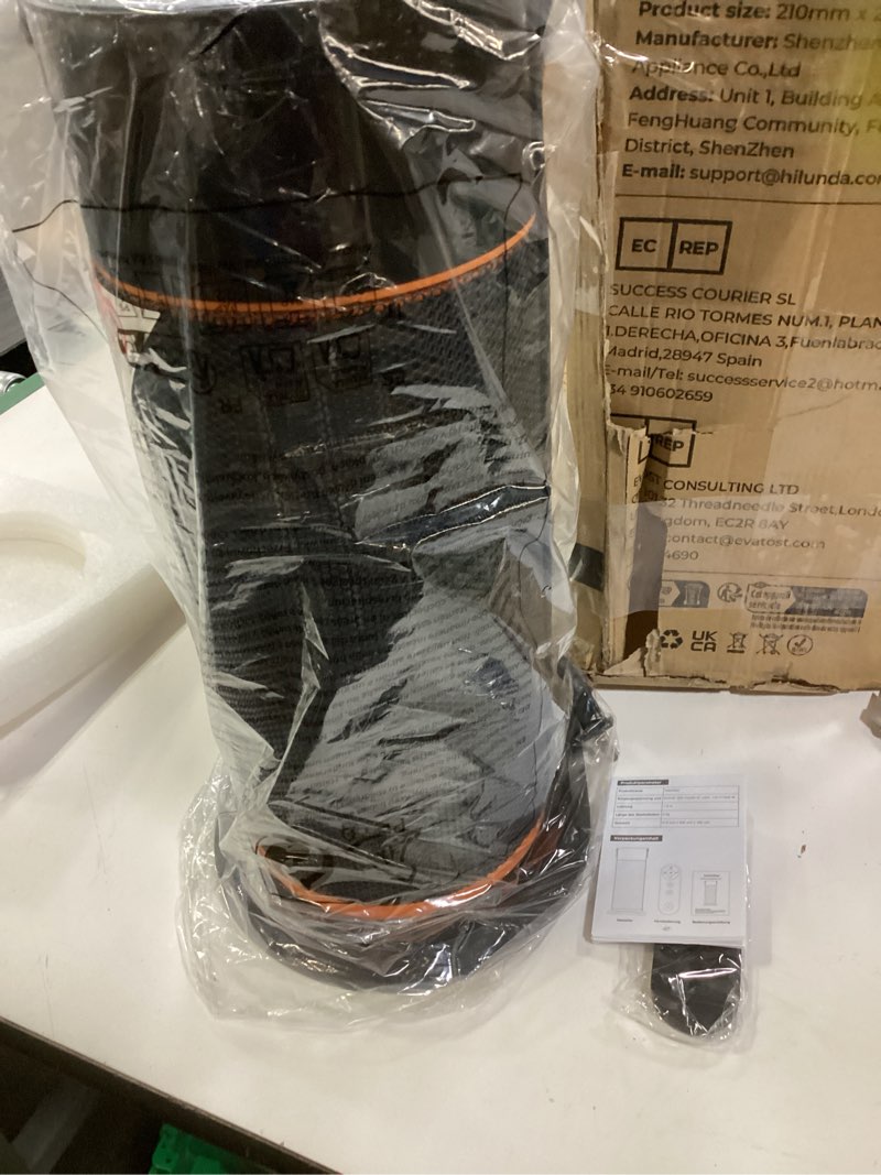 Condition photo showing New/Like New for Space Heater - 1500W Portable Space Heaters for Indoor Use, PTC Ceramic Electric Heater with Remote, 4 Modes, 9H Timer, Low Noise, 70°Oscillation, Overheat & Tip-Over Protection for Office Home Black