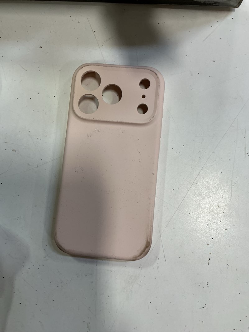 Condition photo showing As Is for Vooii Magnetic for iPhone 17 Pro Case, Compatible with Magsafe (Premium Liquid Silicone) (Integrated Camera Control Button) Full Body Protective Anti-Scratch Microfiber Lining 6.3", Pink Sand Pink Sand iPhone 17 Pro