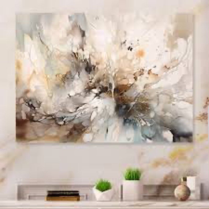 Designart \"Geometric Depths White and Grey I\" Modern Geometric Metal Wall Decor