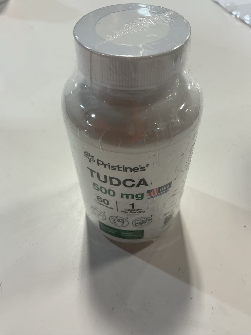 Condition photo showing New/Like New for (Best by:12/2026) PRISTINE'S Tudca 500MG Liver Support & Purified Bile Salts Supplement Capsules - 60 Day Supply - Gallbladder Liver Organ & Digestion Detox and Cleanse Support Supplement - Gluten Free Non GMO