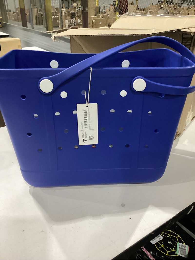 lightweight extra large rubber beach bag small mini tote bag for gym waterproof medium open handbag for pool sports x-large(18.9*9*13.8in) a-jewel blue