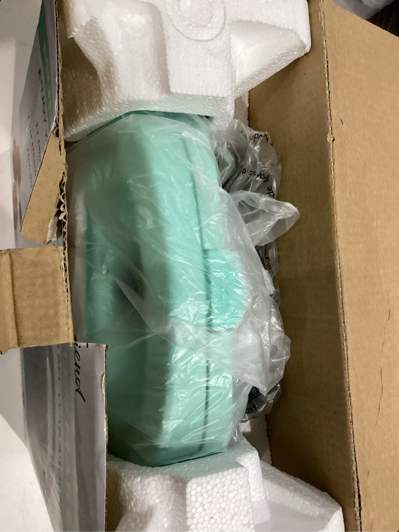 Condition photo showing Good Condition for Baker's Friend, Bite-size Mini Waffle Maker for Kids & Adults, Small Waffle Maker Mini Belgian Waffle Machine, 11 X 2.2” Tiny Nonstick Waffles Iron, Recipe Included, Aqua Mini Waffle Maker (Aqua)