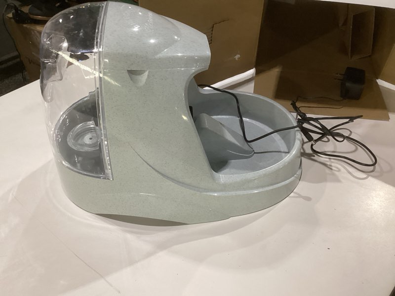 Condition photo showing As Is for petsafe drinkwell platinum dog and cat water fountain, automatic drinking fountain for pets, 168 ounce,grey, not tested