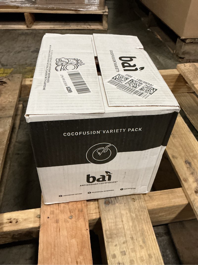 Condition photo showing New/Like New for (best by 04/16/2026) bai coconut variety pack antioxidant infused water beverage with vitamin c and no artificial sweeteners 18 fl oz bottles 12 pack coconut variety pack 12 pack
