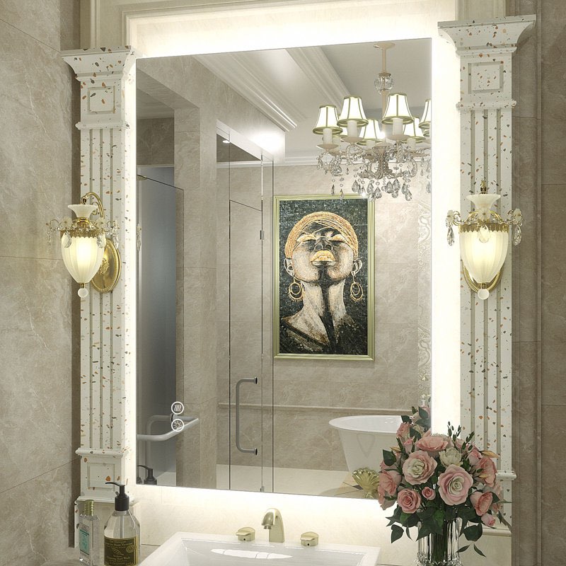 36*32Aevar Super Bright 192 LEDs/m Back LED Lighted Anti-Fog Tempered Glass Bathroom/Vanity Mirror with ETL & 3-Year Warranty