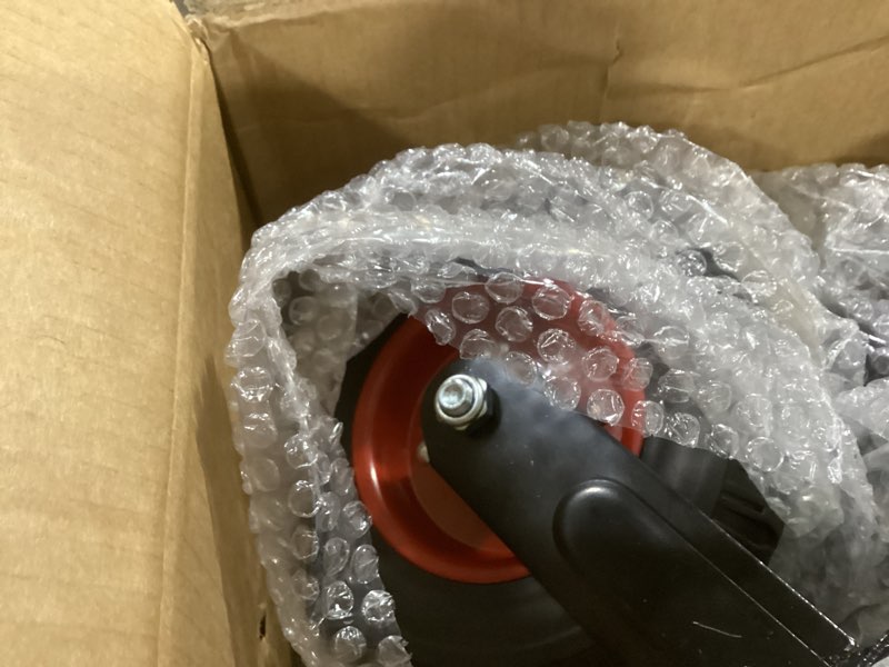 Condition photo showing Good Condition for Nefish 8 Inch Heavy Duty Outdoor Casters 2200 LBS, Durable Large Casters Wheels Set of 4, Industrial Grade Rubber Castors with Knobby Tread for Trolley, Industrial and Chicken Coop (2 Brake & 2 Rigid)