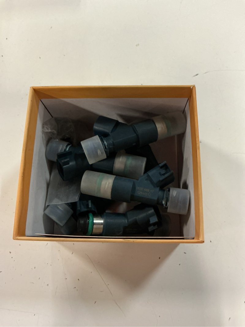 Condition photo showing As Is for gm12594512 oe 5.3l flex fuel injectors,compatible with/chevy 5.3 tahoe silverado 1500 avalanche express,compatible with/gmc yukon sierra 2007 2008 2009 |5.3l flex lmg engine| |4 holes| |set of 8|