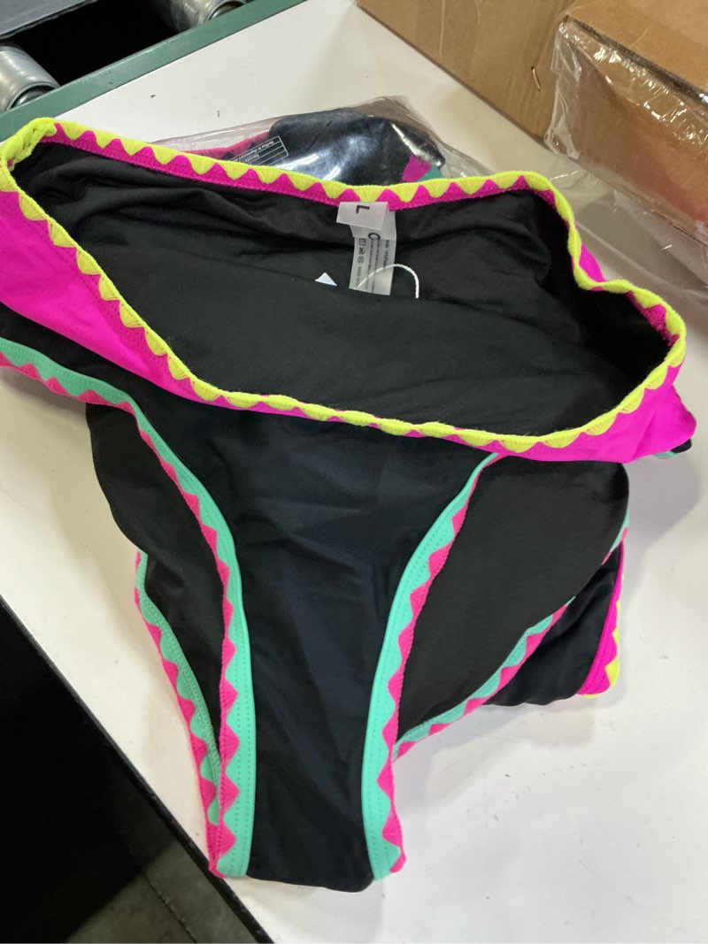 Condition photo showing New/Like New for popvil high waisted bikini sets for women tummy control swimsuits 3 piece bathing suits neon swimwear with skirt 2026
