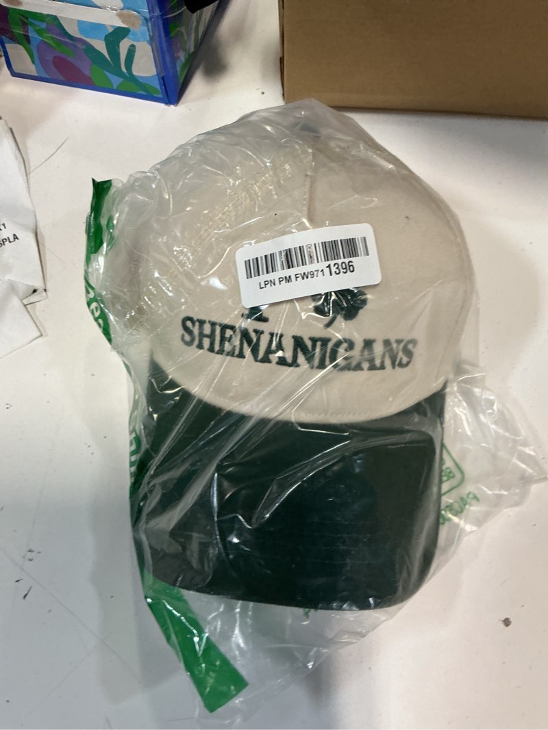 Condition photo showing New/Like New for st patricks day hat green trucker hat funny irish shamrock hats lucky clover st. pattys hat saint patrick accessories green 3