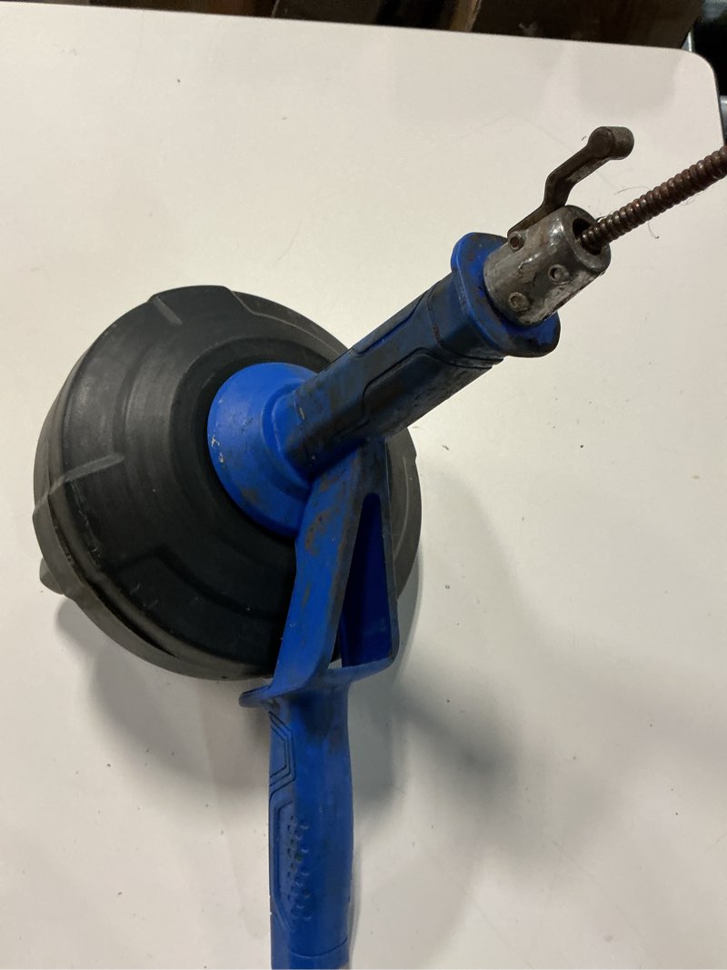 Condition photo showing As Is for kobalt 1/4-in x 25-ft high carbon wire hand auger for sink