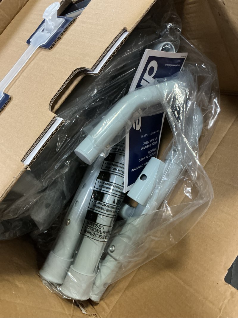 Condition photo showing New/Like New for Drive Medical RTL11158KDR Folding Steel Bedside Commode Chair, Portable Toilet, 350 Pound Weight Capacity with 7.5 Qt. Bucket, Grey 1 Count (Pack of 1)