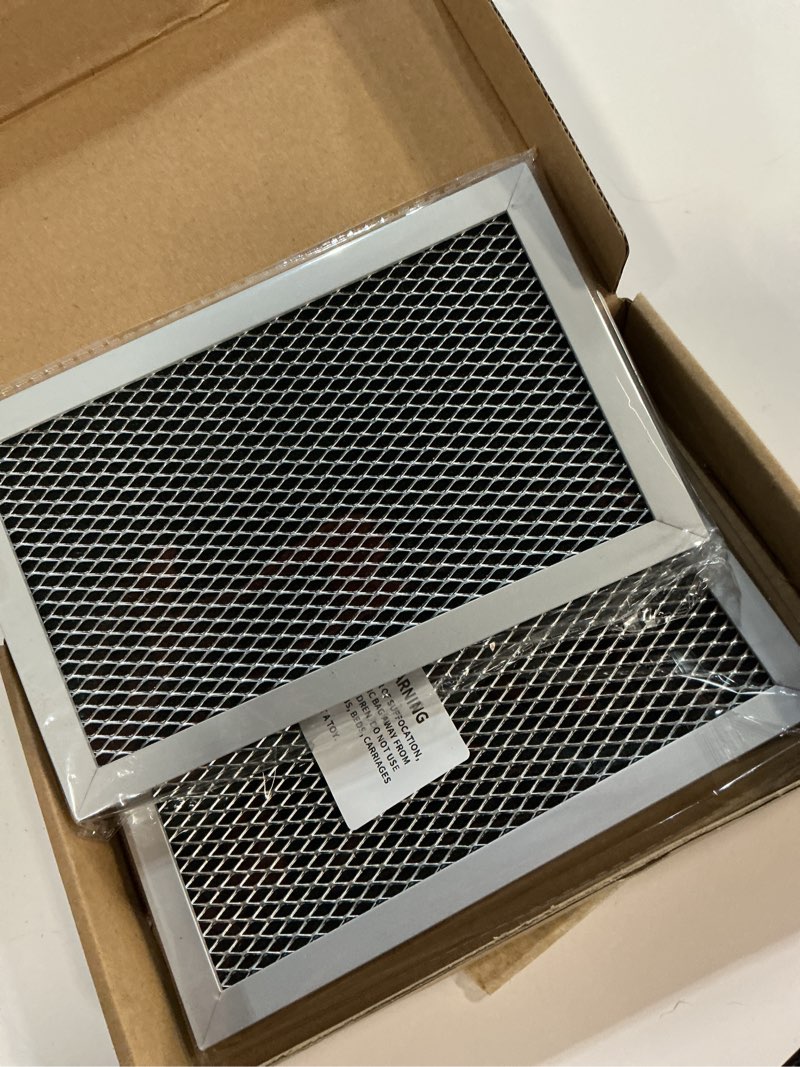 Condition photo showing New/Like New for 2 pack microwave charcoal filter fit for ge jvm6175ek5es, jvm6175sk5ss, jvm6172sk5ss, jvm6175dk5ww, jvm6175yk5fs microwave replacement part
