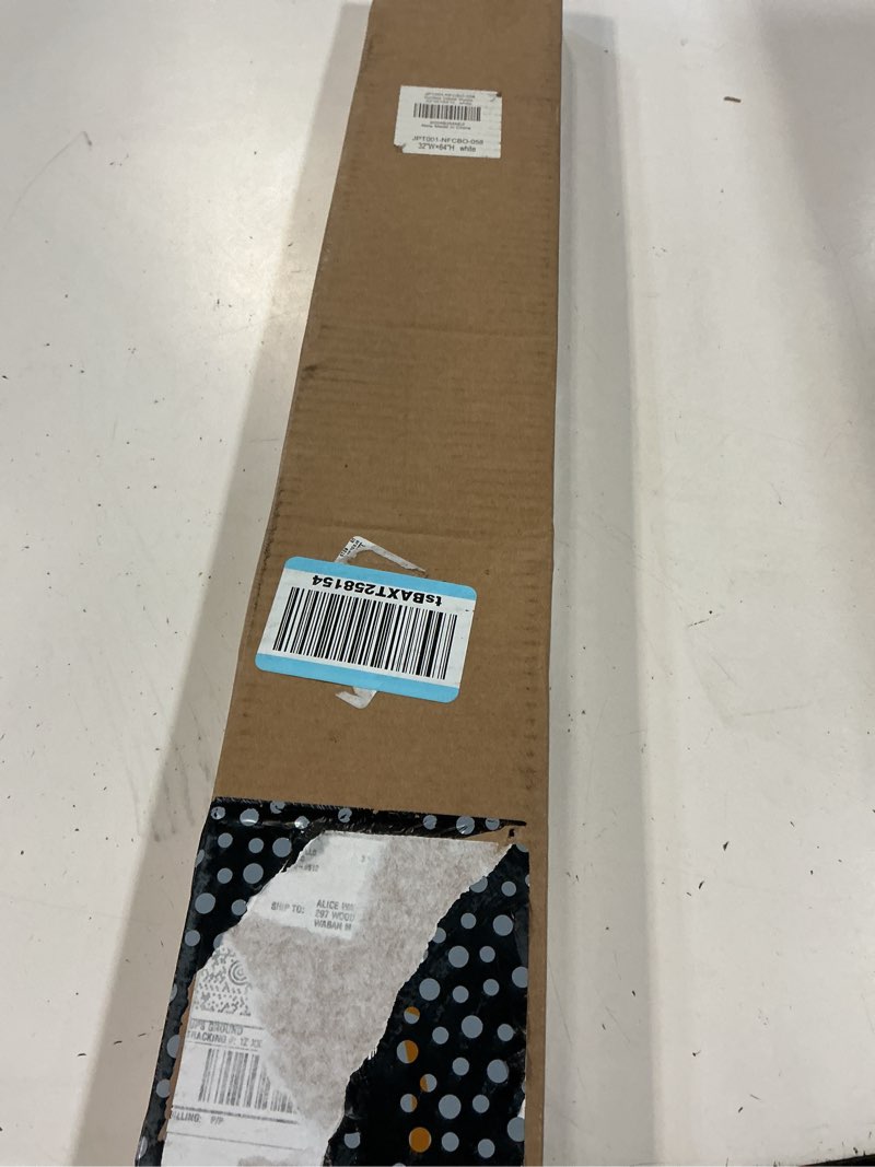 Condition photo showing New/Like New for lazblinds no tools no drill cordless cellular shades, blackout light blocking honeycomb shades for home, thermal insulation blinds for windows, 32" w x 64" h, white blackout-white 32" w x 64" h