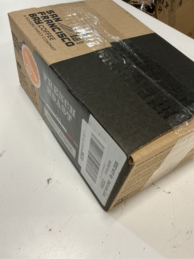 Condition photo showing Good Condition for bbd :09/06/2026san francisco bay k-cup coffee pods, french roast (36 ct), dark roast, commercially compostable single-serve coffee pods french roast 1 count (pack of 1)