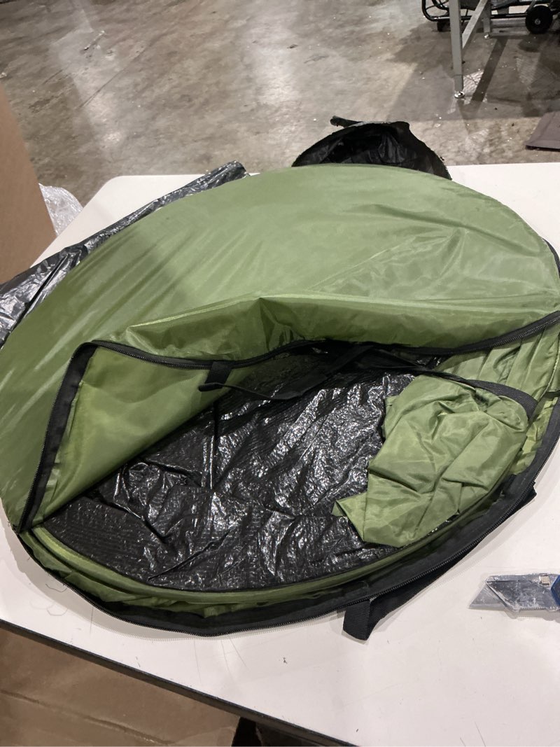 Condition photo showing Good Condition for automatic instant portable tent, pop up camping tent, suitable for 1-2 person, 2 doors and side windows with carry bag, instant pop up beach tent