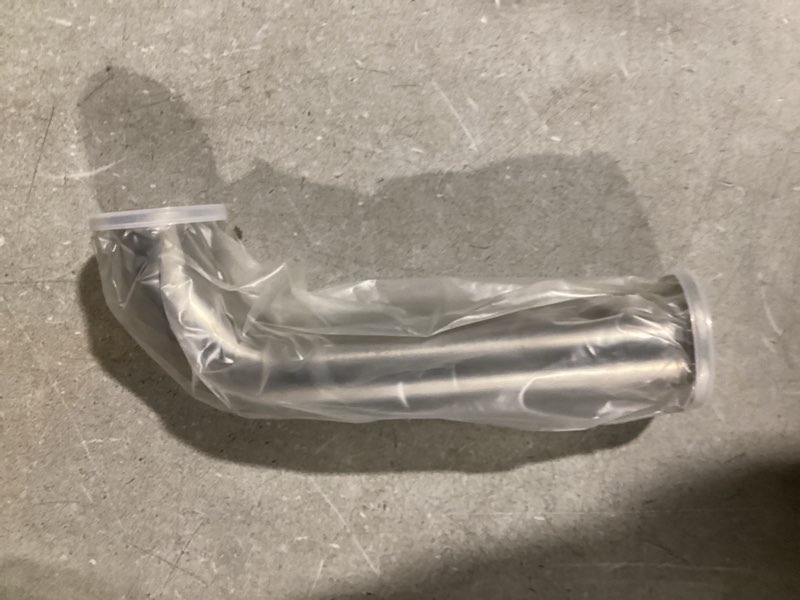 Condition photo showing Good Condition for X AUTOHAUX OD 1.75" 45mm Leg Length 4" 100mm Aluminum Alloy Tube Intercooler Pipe 90 Degree Bend Elbow Air Intake Tube Silver Tone for Car