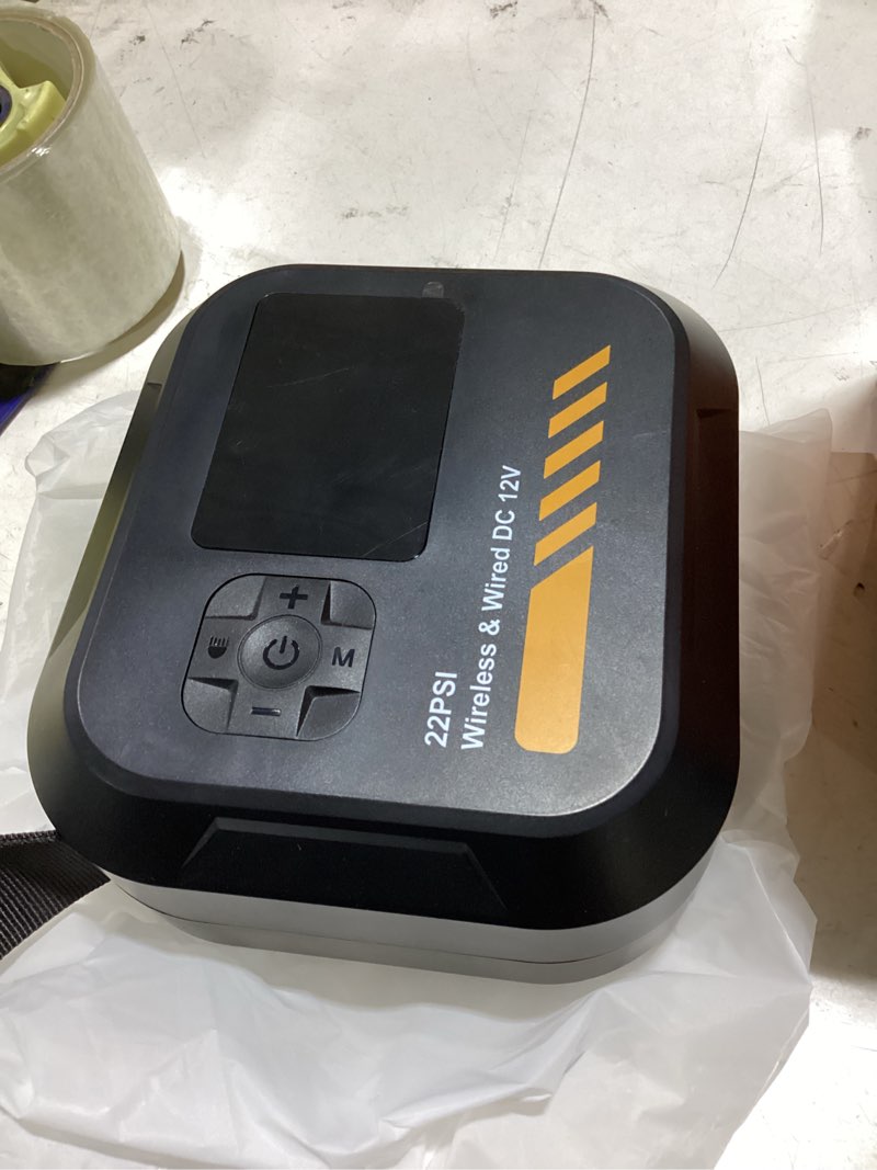 Condition photo showing Good Condition for paddle board pump electric portable,rechargeable 22 psi sup air pump,dual power 7800mah,12v dc car plug,inflation deflation,auto-off,for paddleboard,kayak,kite,tent,kayaks black