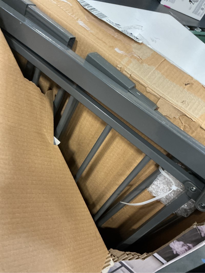 Condition photo showing As Is for safety 1st contemporary tall-and-wide gate, grey