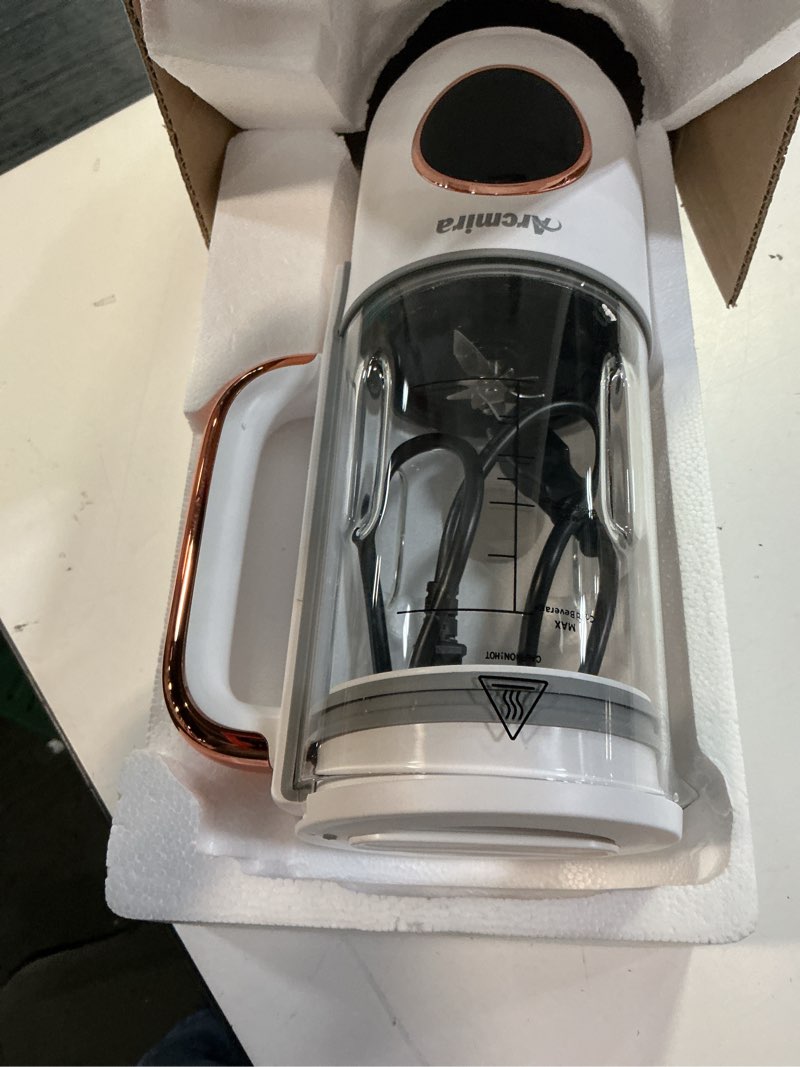 Condition photo showing Good Condition for 8 in 1 automatic nut milk maker, 10 blade 35 oz homemade oat, soy, plant-based and dairy free beverages, almond milk maker with delay start/keep warm/boil water, soy milk maker with nut milk bag