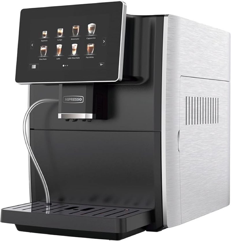 DP2002 - Fully automatic coffee machine - Espresso machine with timer, cup warmer and removable tank - Display can be operated