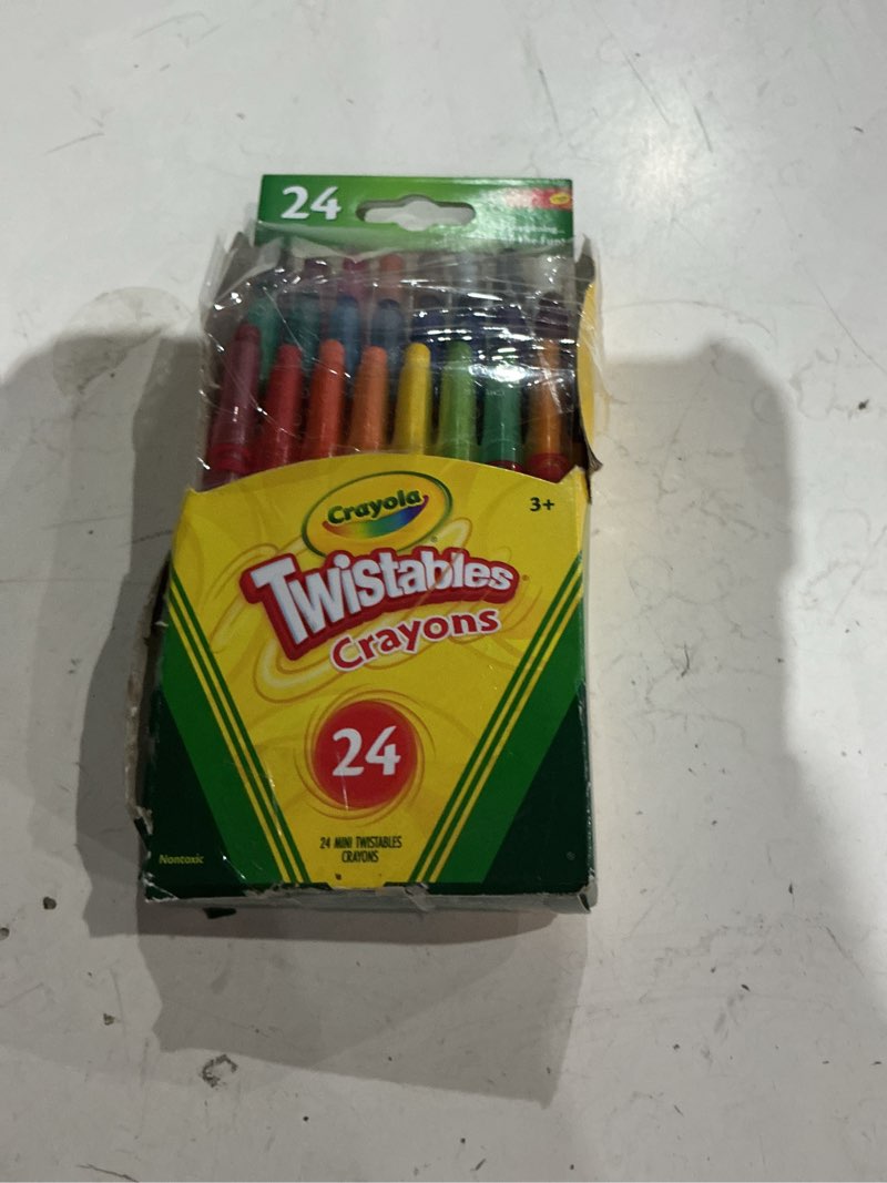 Condition photo showing Good Condition for crayola mini twistables crayons, 24 ct, back to school supplies for kids, classroom supplies, adaptive art tools, gifts for kids, 3+
