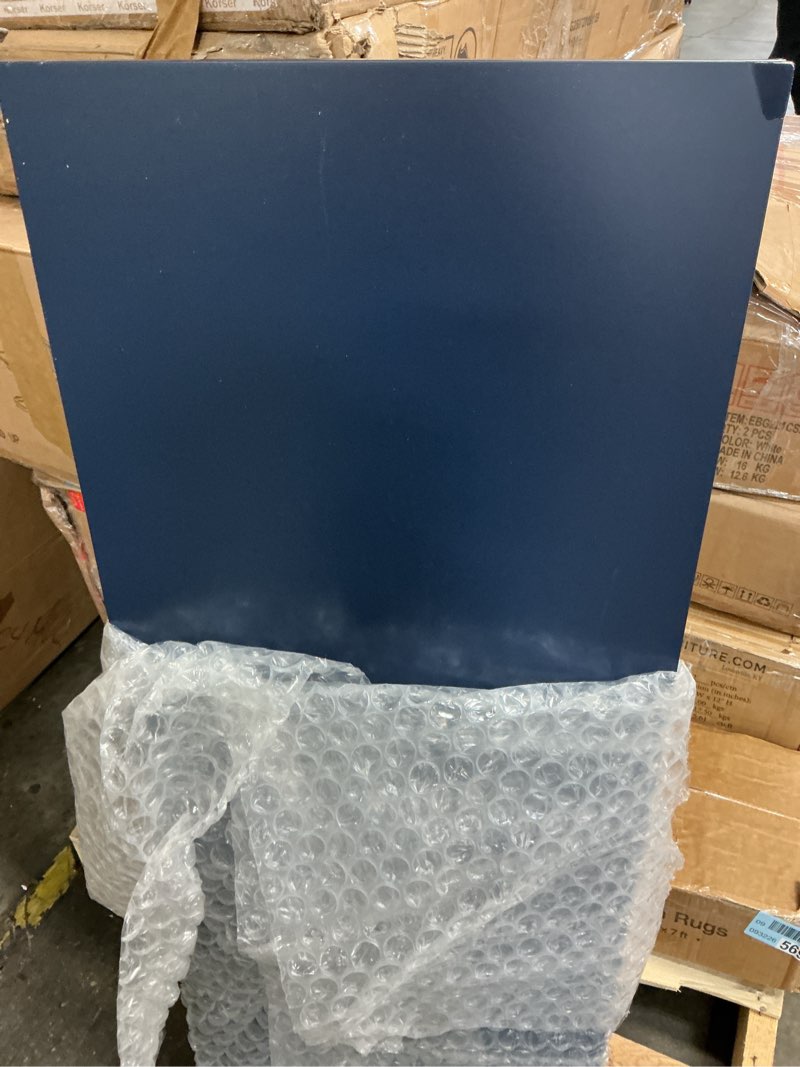 Condition photo showing As Is for piece table top with safe rounded corners for home office desk diy navy 18x47 